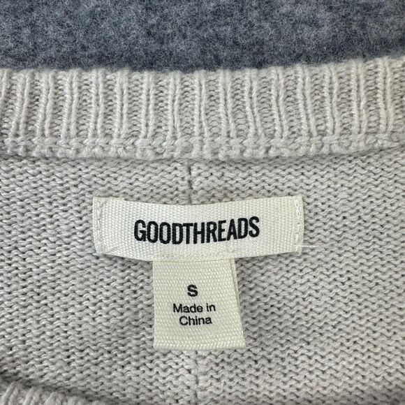 Goodthreads Sweater Womens S Beige Hi Low Hem Tunic Long Sleeve Cashmere Blend - Picture 3 of 9